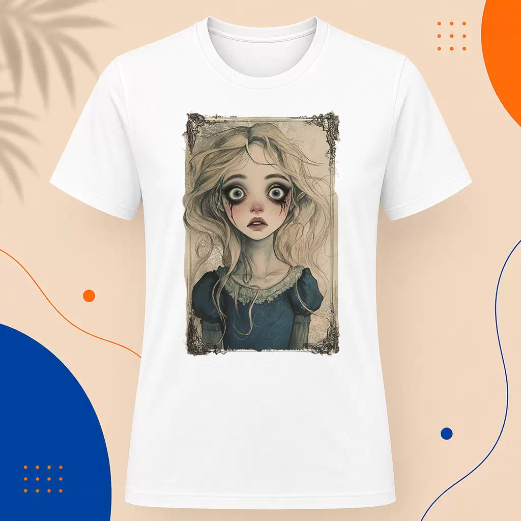 Pánské tričko - Zvědavá Alenka – Curious Alice
